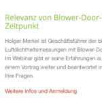 Webinar: Relevanz von Blower-Door-Tests zum richtigen Zeitpunkt